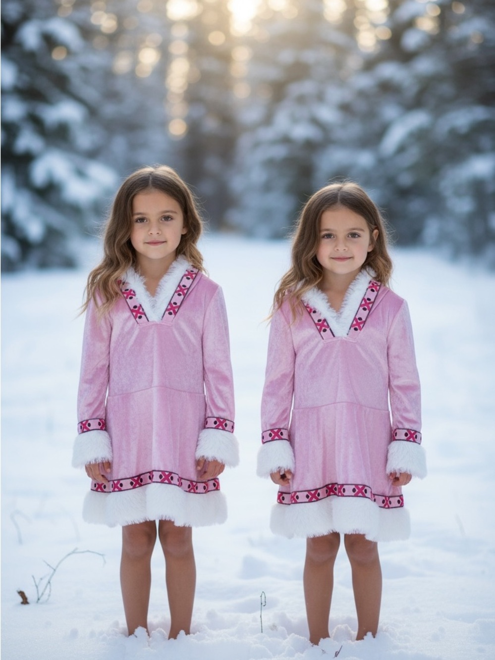 Twins Halloween costume Eskimo girls 3T-4T